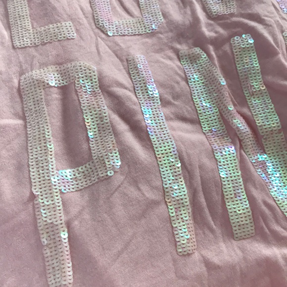 Pink VS light pink sequin T-shirt - Picture 2 of 2